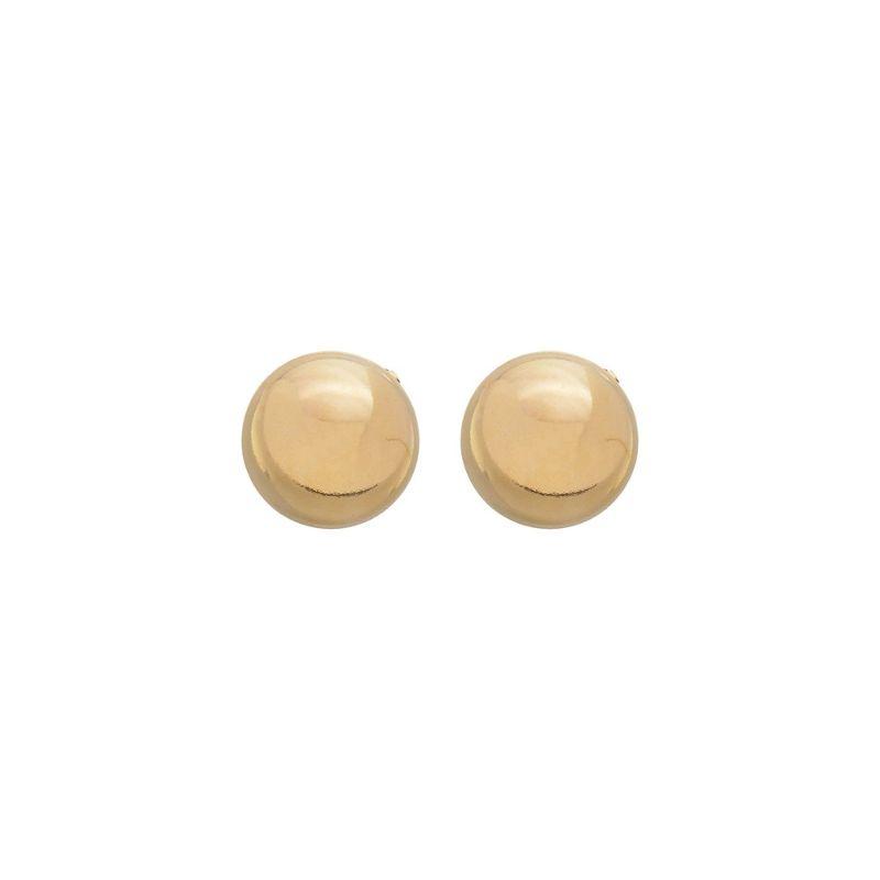 BRINCO ESFERA BOTÃO BANHADO A OURO