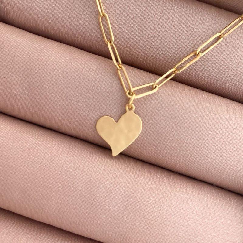 PULSEIRA CORAÇÃO ESTICADINHO LISO 45CM