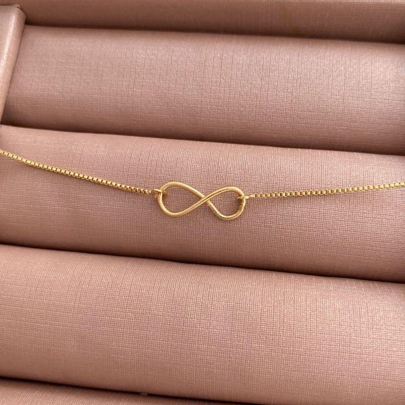 PULSEIRA INFINITO SILVA  BANHADA A OURO