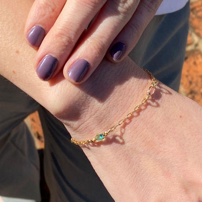 PULSEIRA ZIRCÔNIAS COLORIDAS - JARDIM SECRETO