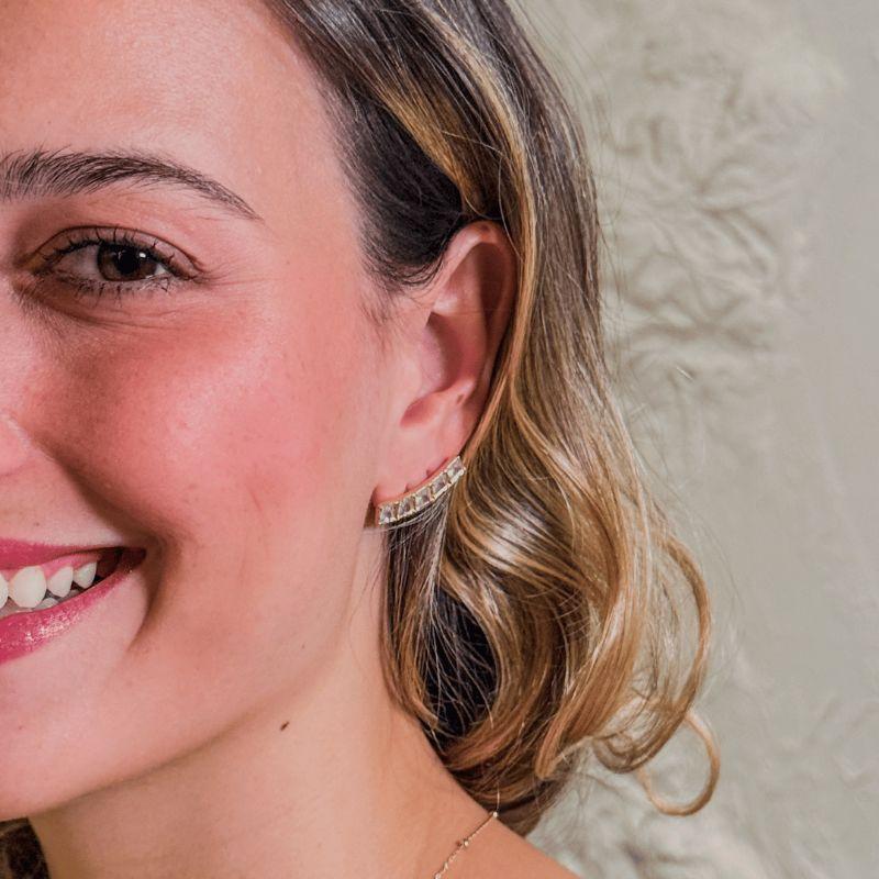 BRINCO QUADRADOS COM ZIRCONIAS - AURA