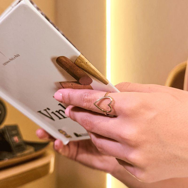 ANEL CORAÇÃO VAZADO MÉDIO - AURA