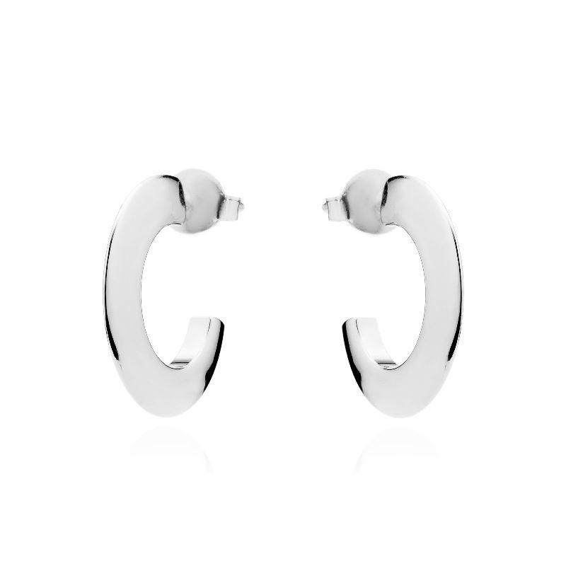 BRINCO ARGOLA RÉPLICA DE JOIA DE TARRAXA - RÓDIO BRANCO