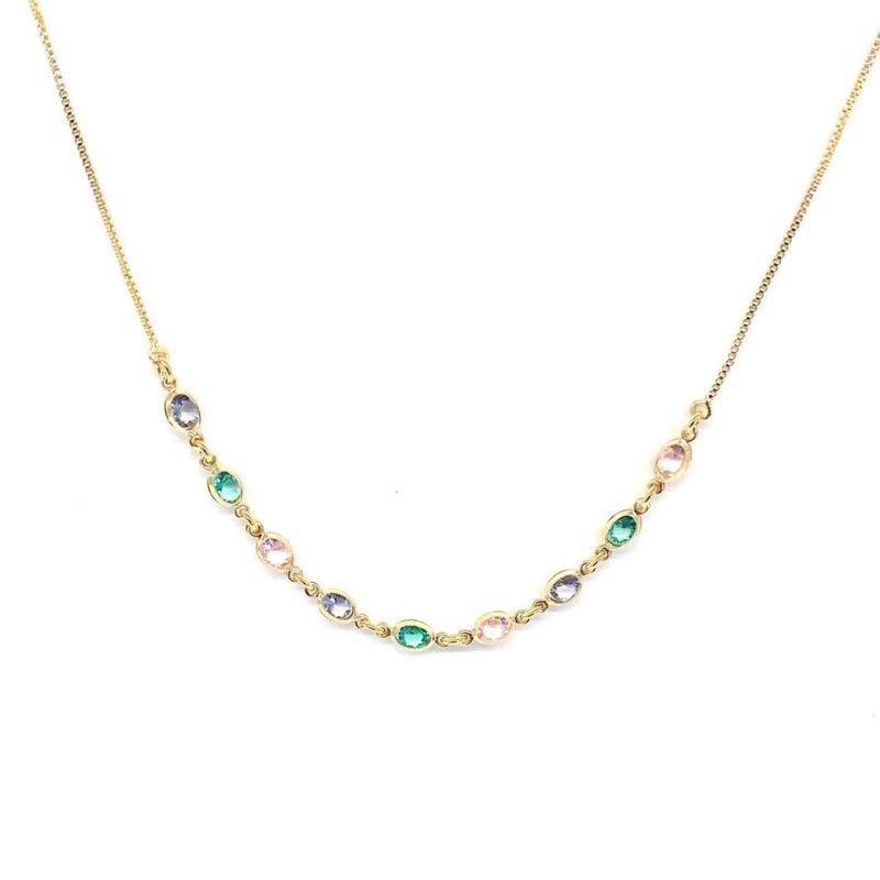 COLAR CHOKER ZIRCONIAS COLORIDAS  - SUELLEN