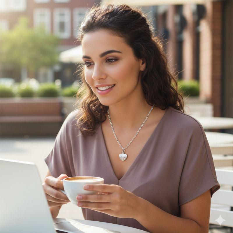 COLAR CORAÇÃO COM VARIOS CORAÇÕES - CARMELLA