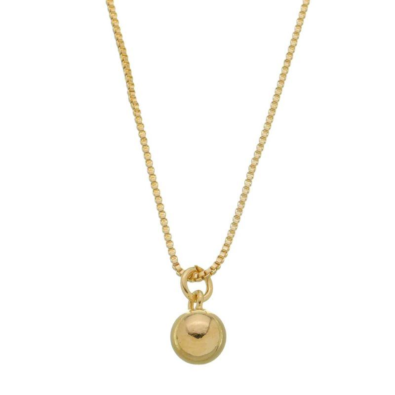 COLAR DE BOLA ANA JULIA 45CM BANHADO A OURO