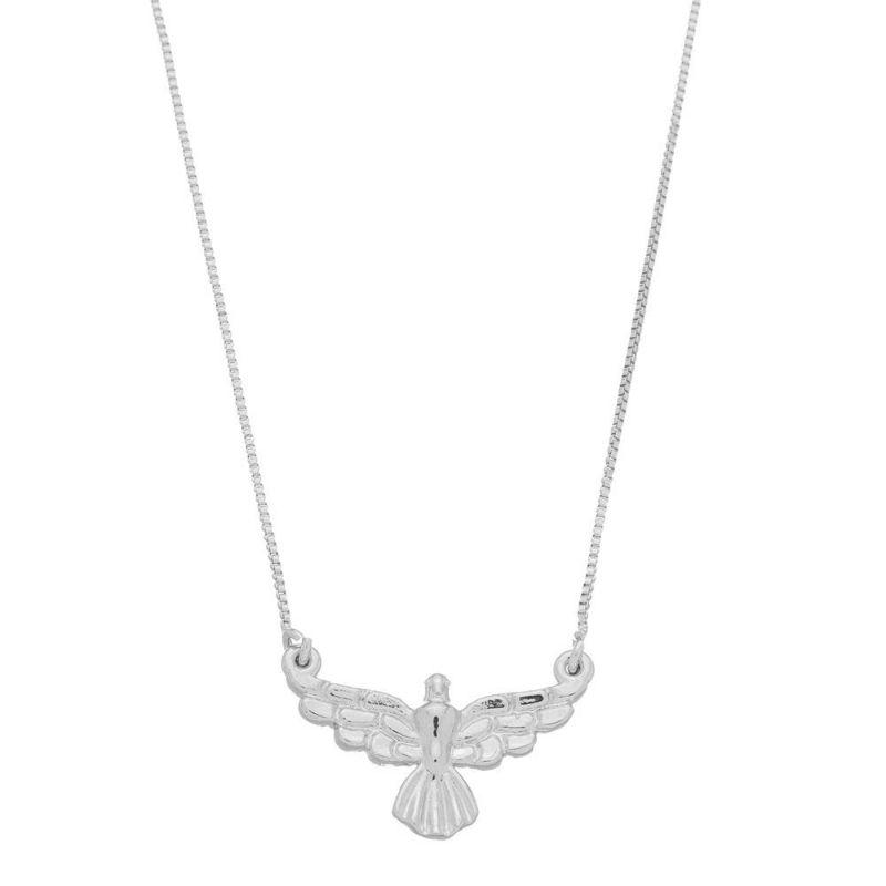 COLAR ESPIRITO SANTO KAY 45CM BANHADO A RODIO