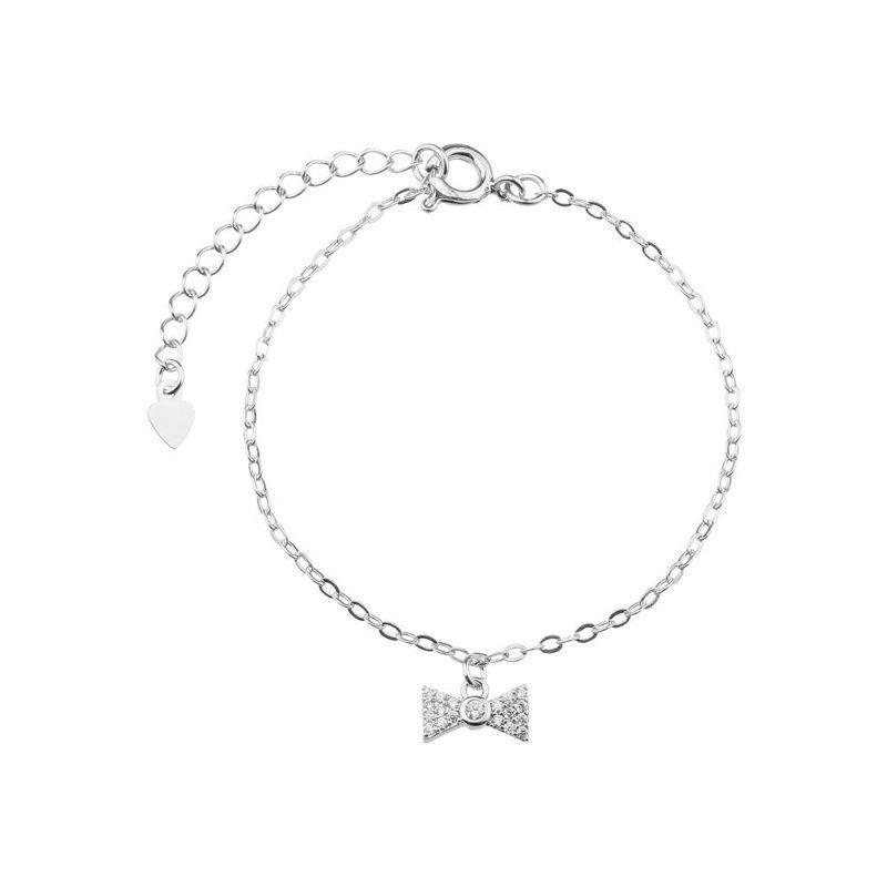 PULSEIRA INFANTIL LAÇO CRAVEADO BANHADA A OURO