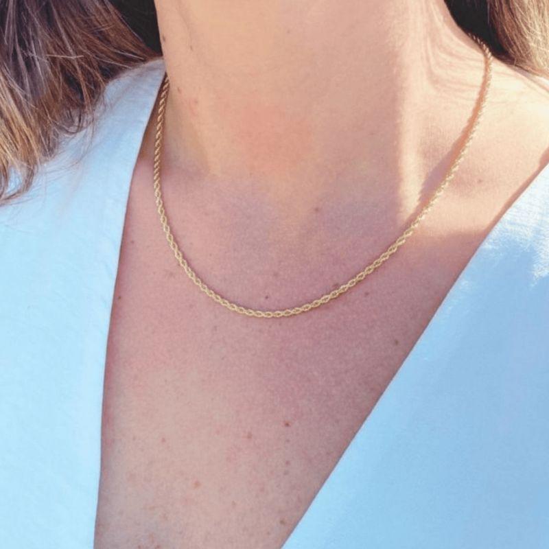 Colar Choker Cordão Baiano 40cm Banho Ouro 18k