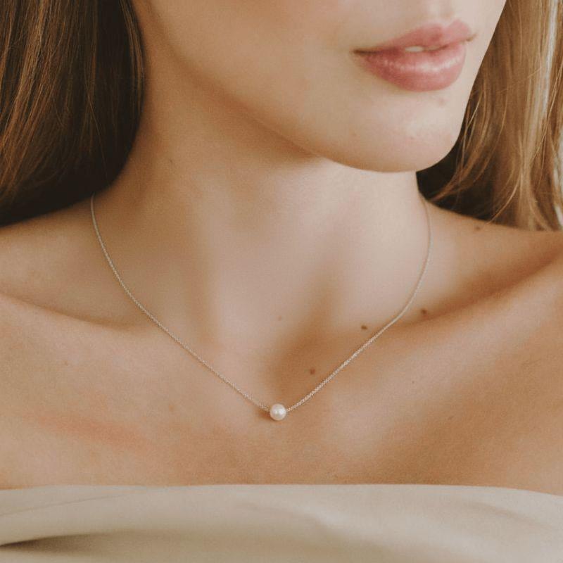 Colar de Pérola Mel Clássico 45cm Banho Ouro 18k