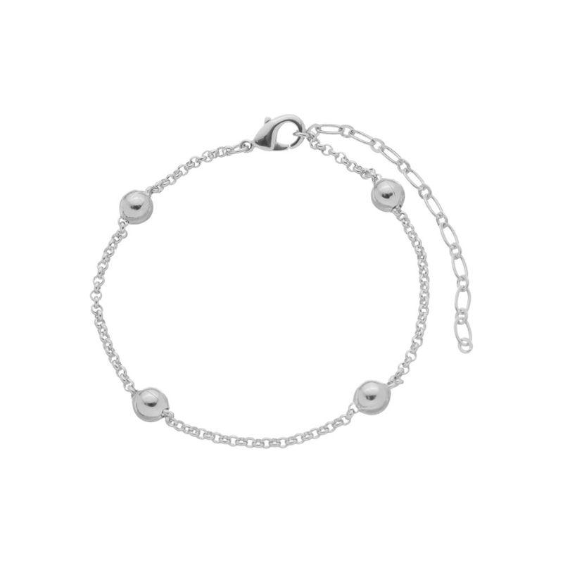 Pulseira Bolinhas Alice Essencial Banhado Em Ródio