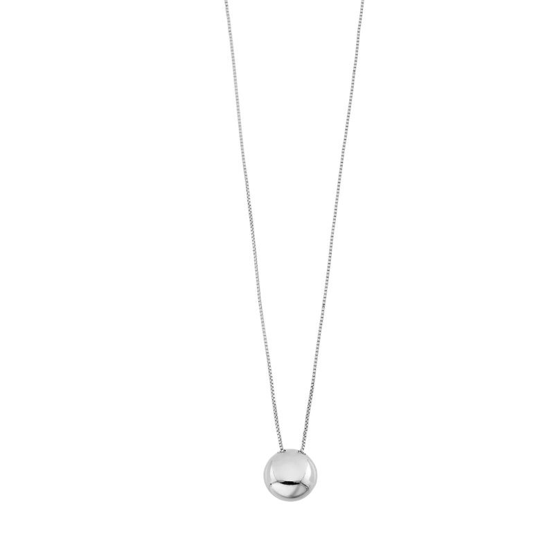 Colar Circulo Essencial 45CM Banhado Em Ródio