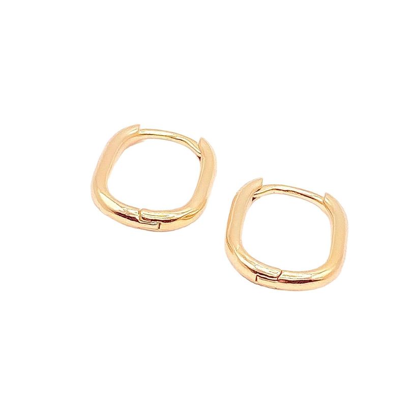 Brinco Argola Grande Essencial Banhado Em Ouro