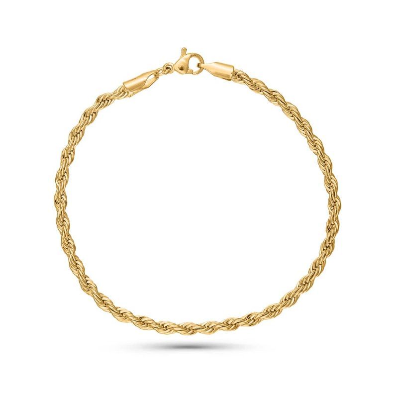 Pulseira Cordão Baiano Delicada Francisca Banhado Em Ouro