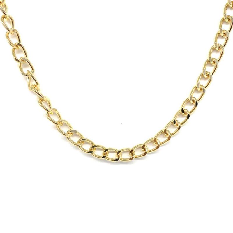 Colar Choker Elos Essencial 40CM Banhado Em Ouro