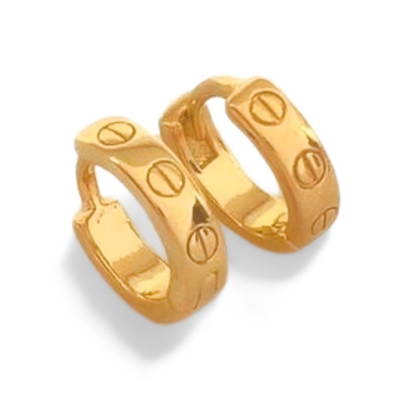 Brinco Argola Cartie Essencial Banhado Em Ouro