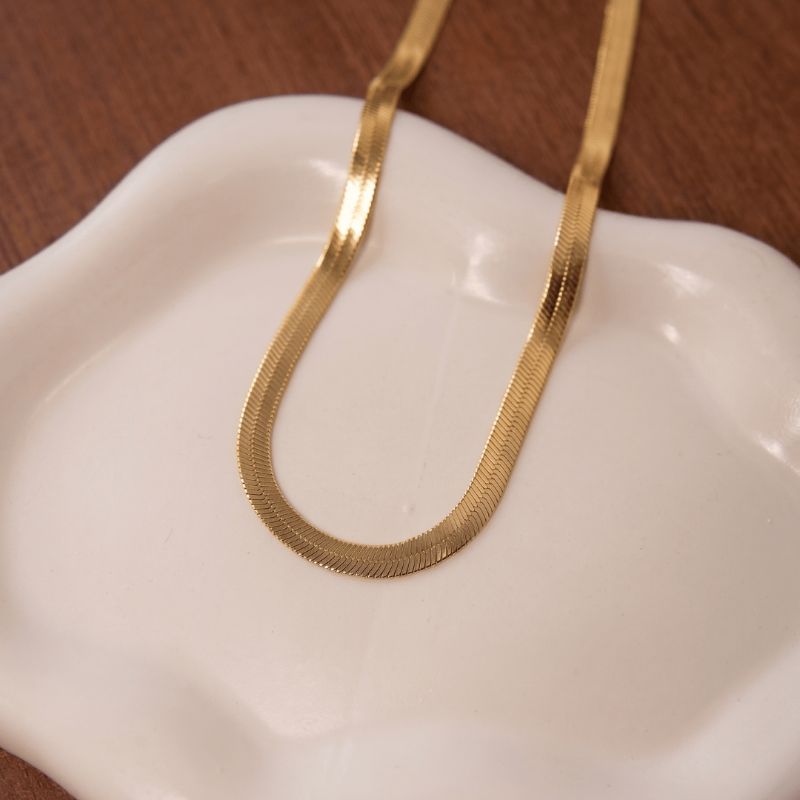 Colar Choker De Fita Grossso 30CM Banhado Em Ouro