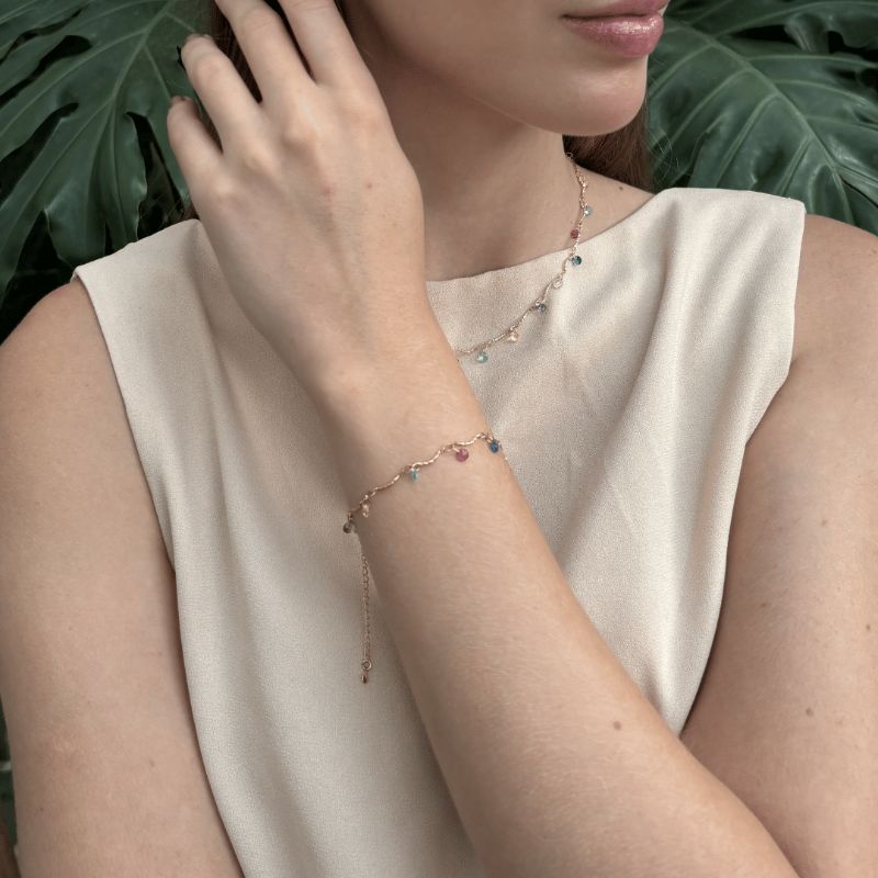 Pulseira Arco Iris Sunshine Banhado Em Ouro 18k