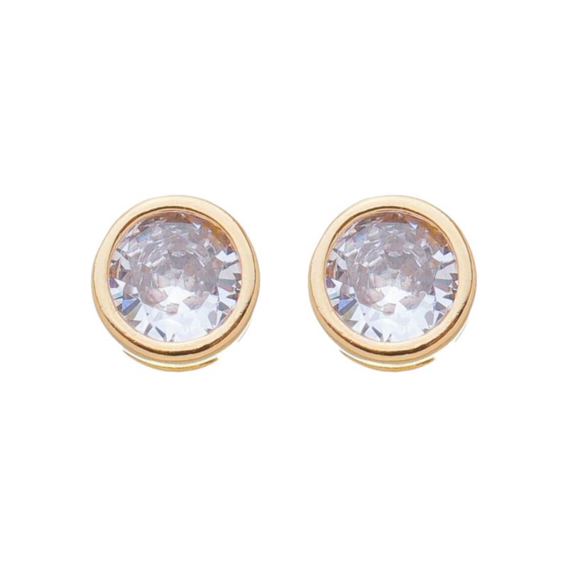 Brinco Ponto De Luz Mayara Essencial Banhado Em Ouro