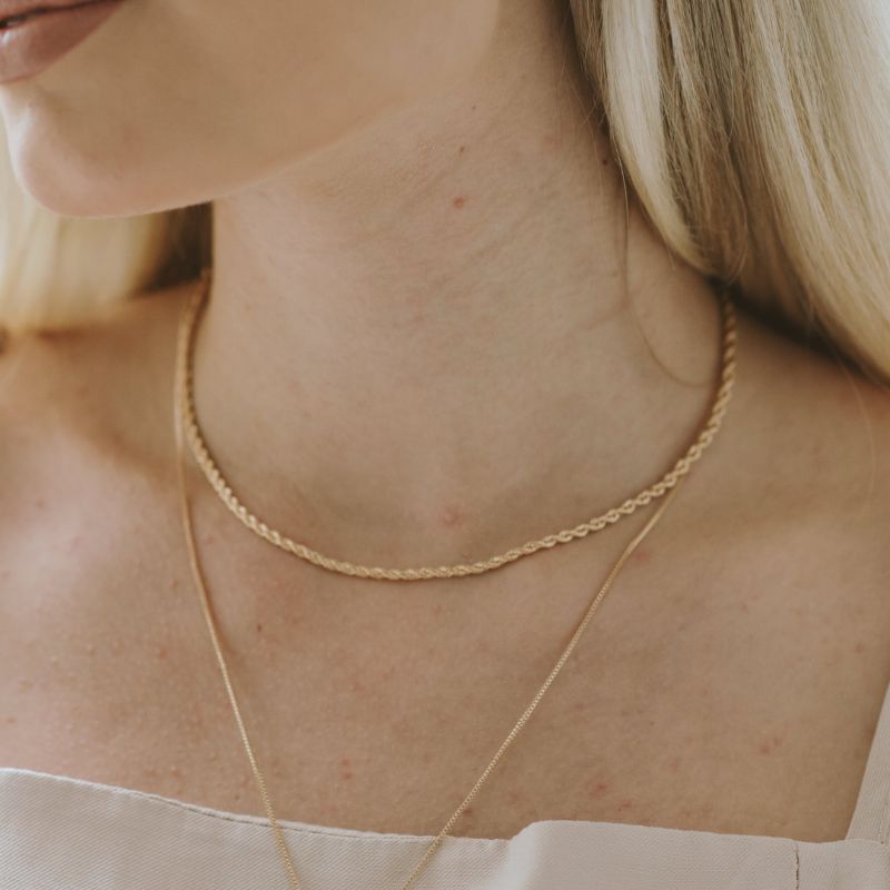 Colar Choker Cordão Baiano Essencial Banhado Em Ouro