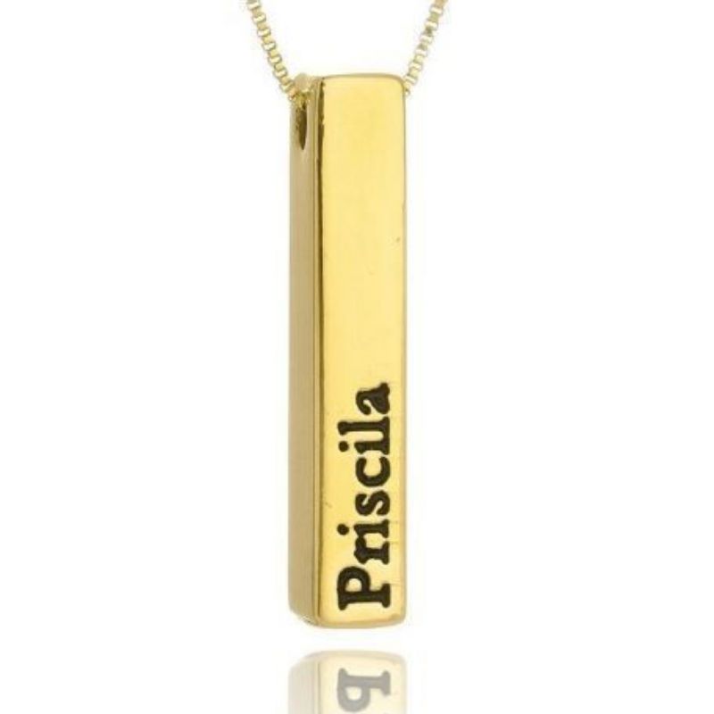 COLAR DE NOME EM BARRA -PERSONALIZADO