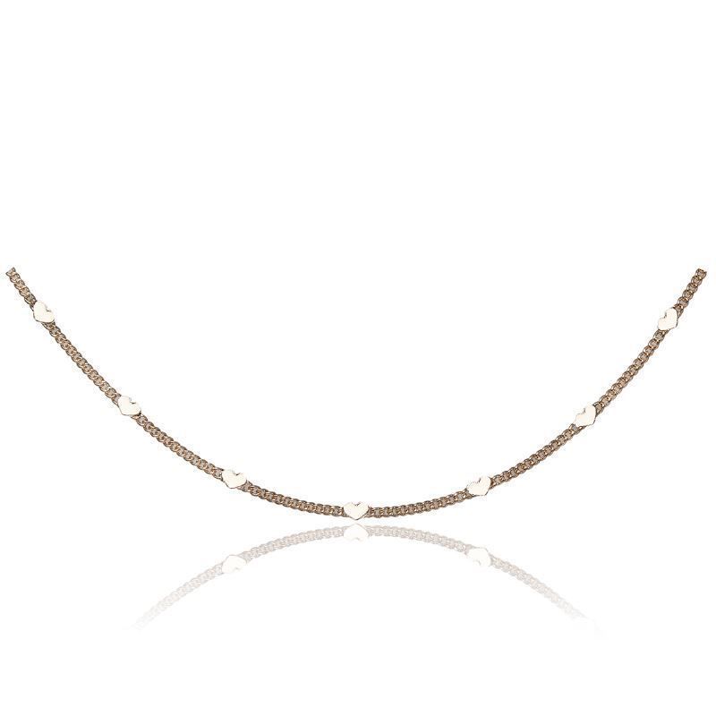 Tornozeleira Mini Corações Delicada Banho Ouro 18k Semijoia