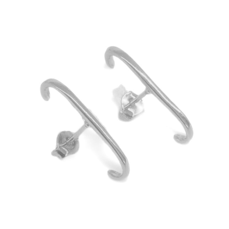 Brinco Earhook Liso Essencial Banhado Em Ouro