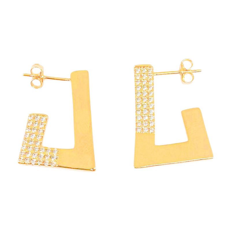Brinco J Essencial Banhado Em Ouro